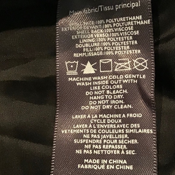 Slate & Stone Faux Leather Black Puffer Jacket - Picture 5 of 5